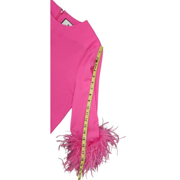 Tuckernuck Hot Pink Feather Jamie Dress Size L - Picture 14 of 16